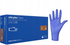 Rękawice Nitrylowe 100 szt. Nitrylex Basic Dark Blue 10-XL