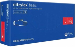 Rękawice Nitrylowe 100 szt. Nitrylex Basic Dark Blue 9-L