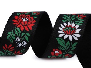 Guma ozdobna Folklor ( czarna ) ( 1 mb )