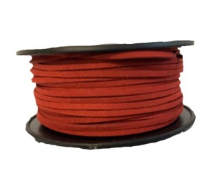 Rzemyk imitacja skóry 3mm ( 1 mb ) Czerwony