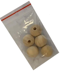 Koraliki drewniane 15 mm ( 5 szt )