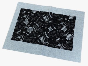 Łata Jeans z koronką 596 Nero
