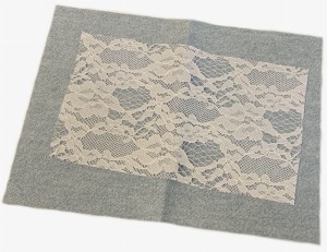 Łata Jeans z koronką 496 BIA