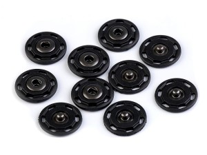 Zatrzaski / guziki plastikowe Ø25 mm Czarne
