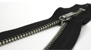 Zamek metalowy nierozdzielczy 18 cm CZARNY SREBRNY