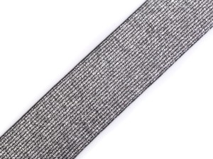 Guma metalizowana 40 mm ( 1 mb ) CZARNA