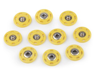 Zatrzaski / guziki plastikowe Ø25 mm ( Żółte )