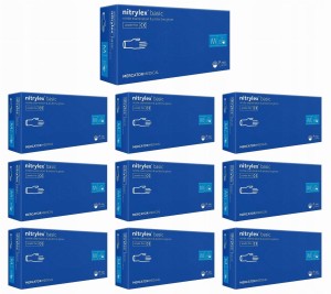 Rękawice Nitrylowe 100 szt. Nitrylex Basic Dark Blue 8-M - 10 kpl.