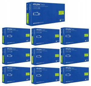 Rękawice Nitrylowe 100 szt. Nitrylex Basic Dark Blue 7-S - 10 kpl.
