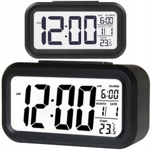 BUDZIK ELEKTRONICZNY Z PODŚWIETLENIEM CLK-04 CZARNY