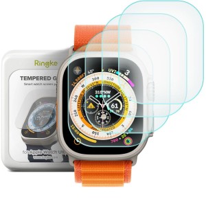 SZKŁO HARTOWANE RINGKE ID FC GLASS 4-PACK APPLE WATCH ULTRA 1 / 2 / 3 (49 MM) CLEAR