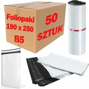 Foliopaki Kurierskie Białe B5 190x250mm - 50 szt.