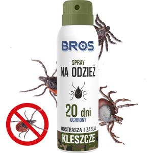 BROS - spray na odzież - odstrasza i zabija kleszcze 90ml