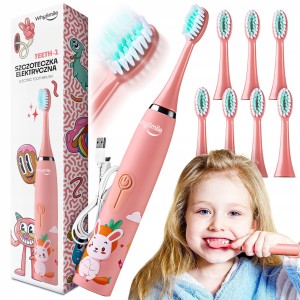 SZCZOTECZKA ELEKTRYCZNA DLA DZIECI TEETH-1 RÓŻOWA