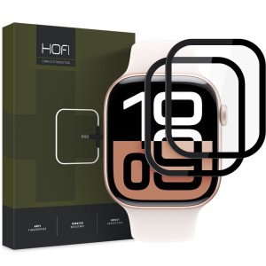 SZKŁO HYBRYDOWE HOFI HYBRID PRO+ 2-PACK APPLE WATCH 10 / 11 (42 MM) BLACK