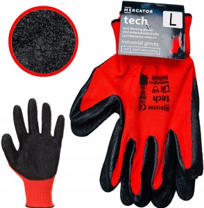 Rękawice Robocze MERCATOR Tech Red+Black Latex - L - 1 Para
