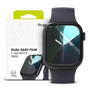 FOLIA OCHRONNA RINGKE DUAL EASY 3-PACK APPLE WATCH 10 / 11 (42 MM) CLEAR