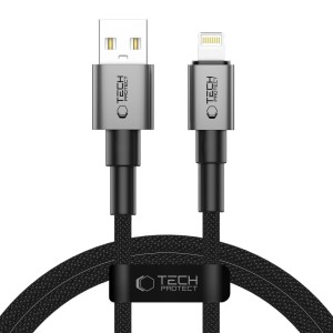 TECH-PROTECT ULTRABOOST DNA LIGHTNING CABLE 15W/3A 100CM IRON GREY