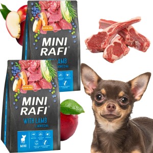 Sucha Karma Dla Psa RAFI MINI Adult z Jagnięciną 3 kg - 2 szt.