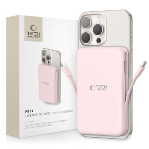 TECH-PROTECT PB31 LIFEMAG MAGSAFE POWER BANK 10000MAH PINK