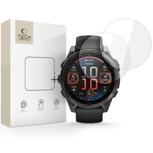 SZKŁO HARTOWANE TECH-PROTECT GLASS FIT+ 2-PACK GARMIN FENIX 8 / 8 PRO (47 MM) CLEAR