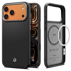 SPIGEN ENZO ARAMID ”T” MAG MAGSAFE IPHONE 17 PRO BLACK/SILVER