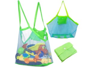 TORBA NA PLAŻE SIATKA TOREBKA NA ZABAWKI DUŻA