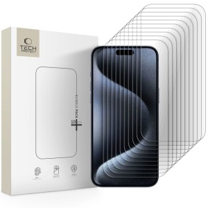 SZKŁO HARTOWANE TECH-PROTECT BUNDLE 10-PACK IPHONE 15 PRO MAX CLEAR