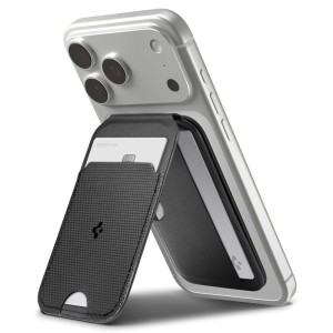 SPIGEN S314-2 SLIM FOLD TRIPOD MAGSAFE UNIVERSAL MAGNETIC CARD HOLDER BLACK