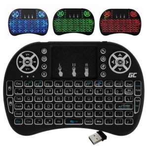 Bezprzewodowa mini Klawiatura Alogy podświetlana 3 kolory touchpad