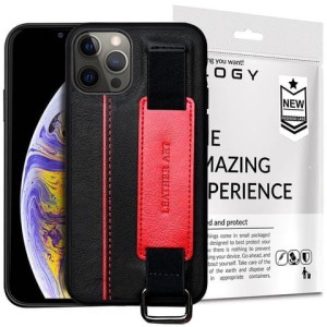 Etui obudowa Alogy Leather Case do Apple iPhone 12/ 12 Pro 6.1 Czarne