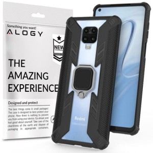 Pancerne etui Alogy Ring Carbon Holder do Xiaomi Redmi Note 9S/ Pro/ Max
