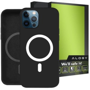 Etui do Mag Safe Alogy do ładowarek Qi do iPhone 12 Pro Max Czarne
