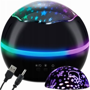 LAMPKA PROJEKTOR GWIAZD ZE ZDEJMOWANYMI KOPUŁAMI IGB-B47 CZARNA
