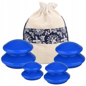 CHIŃSKIE BAŃKI 4 SZTUKI GRANATOWE CUP-01