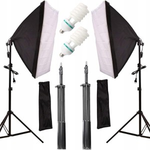 ZESTAW 2x SOFTBOX 50x70 + STATYW DOUBLE SHOX-003