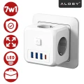 pol_pl_Rozgaleznik-sieciowy-rozdzielacz-Ladowarka-adapter-zlodziejka-3-gniazdka-EU-3x-USB-USB-C-C-7w1-Alogy-Bialy-69932_1.webp