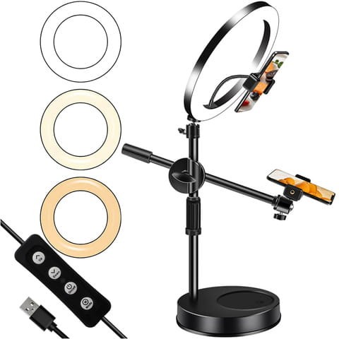 pol_il_Lampa-pierscieniowa-LED-Ring-10-2x-uchwyt-na-telefon-stojaca-statyw-na-biurko-regulowane-ramie-Alogy-Czarna-72544.jpg