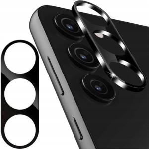 Metalowa osłonka do Samsung Galaxy S24 ochronna na wyspe aparat obiektyw Alogy Metal Lens Czarna