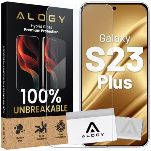 Szkło "NIETŁUKĄCE"do Samsung Galaxy S23 Plus na ekran hybrydowe Alogy Flexi Glass 9H Case Friendly płaskie na ekran