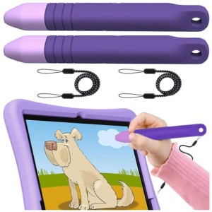 2x Rysik pojemnościowy długopis dotykowy do ekranów do telefonu tabletu Alogy Stylus Pen dla dzieci 10 cm Fioletowy