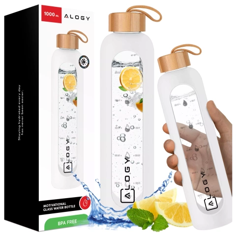 pol_il_Butelka-szklana-duza-bidon-na-napoje-do-picia-Alogy-Miarka-motywacyjna-1l-1000ml-etui-silikonowe-Biala-74359.webp