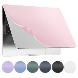 Etui do Apple Macbook Air 13.6 - M2/M3 2022/2023/2024/2025 Alogy AirGuard™ Elastyczna obudowa Matowa Przezroczysty Różowy