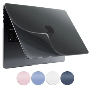 Etui ochronne do Apple Macbook Pro 14 - M1/M2/M3/M4 2021-2024 Alogy AirGuard™ Elastyczna obudowa bez odcisków palców Matowa Czerń