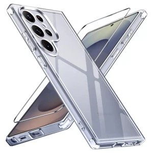 Etui do Samsung Galaxy S25 Ultra obudowa ochronna na telefon Alogy HybridShield™️ Case Przezroczyste + Szkło