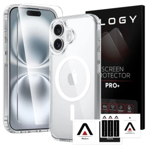 Etui do Apple iPhone 16 Plus obudowa Alogy Anti-Shock Hybrid Case do MagSafe + szkło hartowane