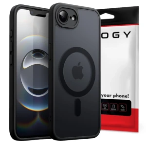 Etui do Apple iPhone 16e obudowa ochronna na telefon Alogy Matte HybridMag™️ Case do MagSafe Matowe Antypoślizgowe Wzmocnione Narożniki Czarne
