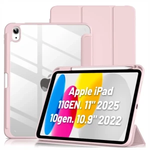 Etui Ochronne do Apple iPad 10.9" 10 Gen 2022 / iPad 11" A16 11 Gen 2025 Hybrydowe z Miejscem na Rysik, Składana Okładka z Funkcją Podstawki 2w1, Alogy HybridBook™ Case - Różowe
