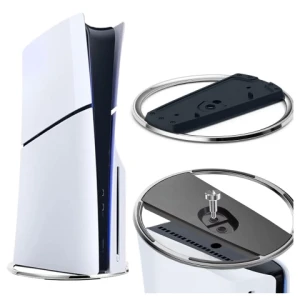 Stojak pionowy do PlayStation 5 PS5 / Slim / Pro - stabilna metalowa podstawa chłodząca, antypoślizgowa, poprawia cyrkulację powietrza - Alogy SteelStand™