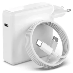Ładowarka zasilacz do Apple MacBook - szybkie ładowanie Power Delivery PD 61W, kabel USB-C do USB-C 2 m, uniwersalna i bezpieczna - Alogy PowerLink™ Biały